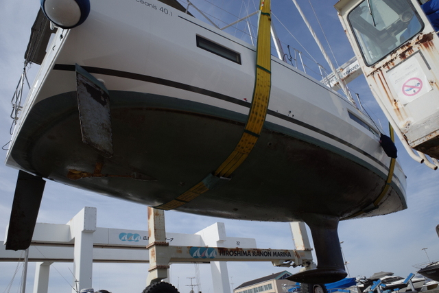 ヨット上架しました